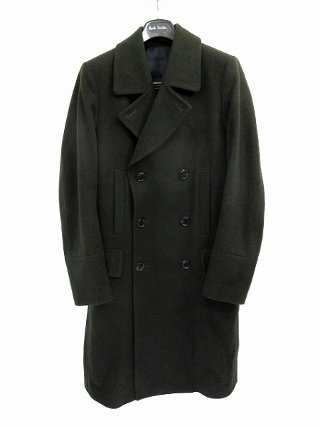 ポールスミス Paul Smith ｐコート Double Breasted Melton Coat メルトンコート グリーン L 16aw 162r メンズ 122 ベクトルパーク