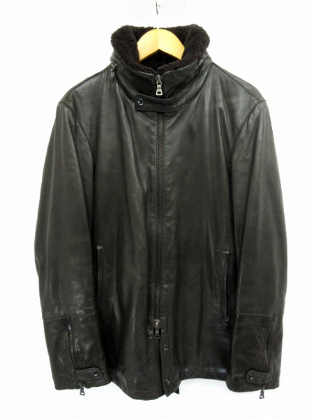プラダスポーツ PRADA SPORT レザージャケット ライダース フード収納 