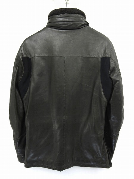 プラダスポーツ PRADA SPORT レザージャケット ライダース フード収納 