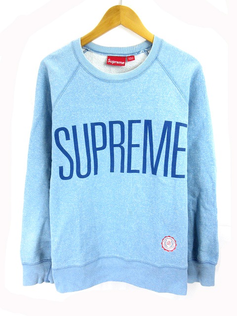 シュプリーム SUPREME トレーナー スウェット 長袖 ロゴ ライトブルー 