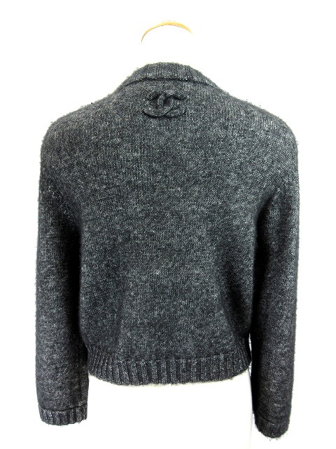 CHANEL ダークグレー カーディガン CHANEL ダークグレー カーディガン