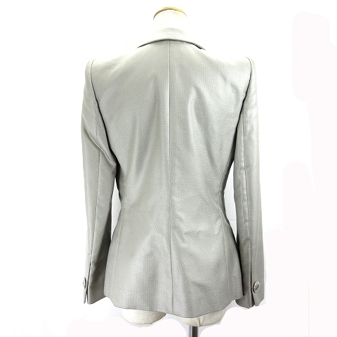 Giorgio Armani ベージュ テーラードジャケット 42 ジョルジオアルマーニ イタリア製 ウール ボーダー テーラード