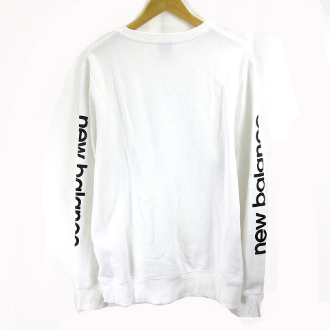 ニューバランス New Balance トレーナー スウェット 長袖 ロゴ プリント 白 ホワイト L メンズ 122 ベクトルパーク