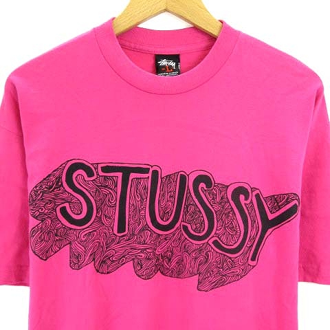 ステューシー Stussy Tシャツ カットソー 半袖 プリント コットン ピンク L Sss4 メンズ 122 ベクトルパーク