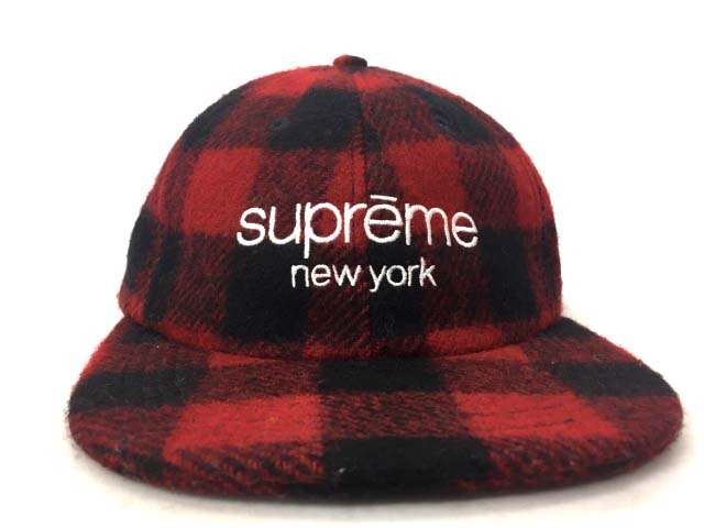 シュプリーム Supreme キャップ 帽子 ブロックチェック ウール Usa製 赤 黒 レッド ブラック Sss4 Aa メンズ 122 901908030163 ベクトルパーク