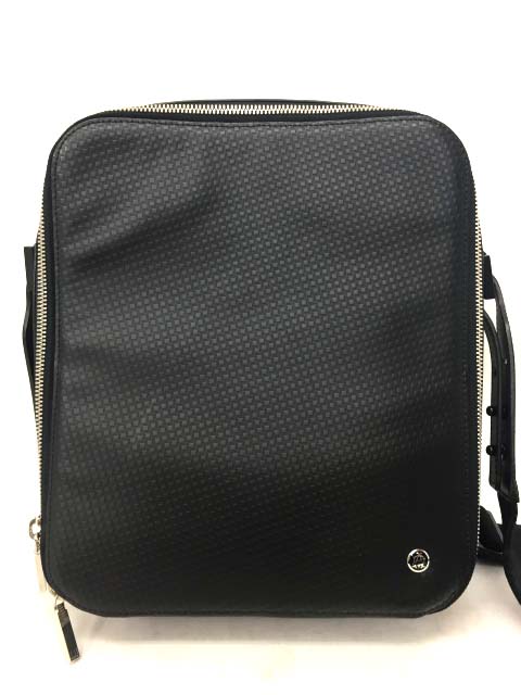 美品】dunhill メッセンジャーバッグ ビジネスバッグ オールレザー 黒