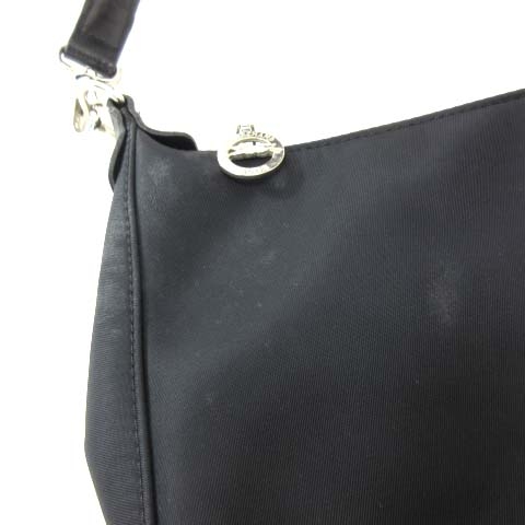 美品　希少デザイン　ロンシャン　ワンショルダーバッグ　ナイロン　黒　ブラック Longchamp ロンシャン ワンショルダー ショルダーバッグ