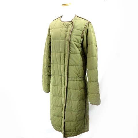 セリーヌ CELINE キルティングノーカラーコート ロング  