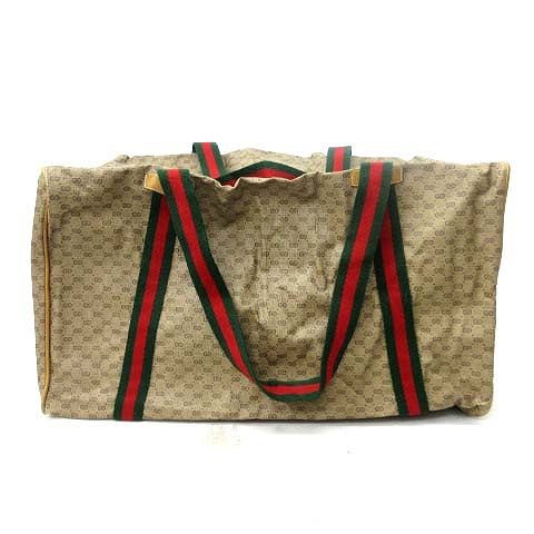グッチ GUCCI オールドグッチ ボストンバッグ GG柄 シェリーライン  