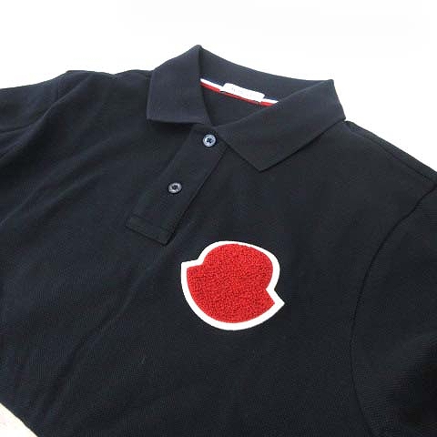 大人気⭐️モンクレール　マグリア ワッペンロゴ トリコロール ポロシャツ　L MONCLER (モンクレール) トリコロールライン スナップボタン