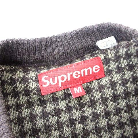 シュプリーム SUPREME ウールセーター ニット 千鳥格子柄 長袖 