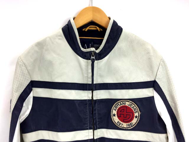アルマーニ ジーンズ ARMANI JEANS シングルライダースジャケット