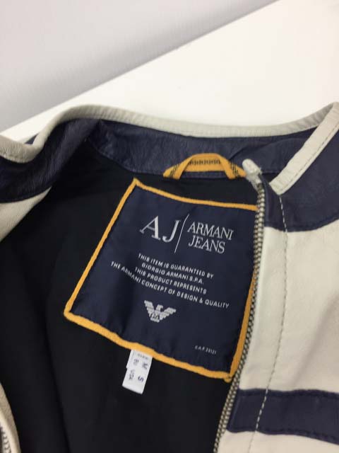 アルマーニ ジーンズ ARMANI JEANS シングルライダースジャケット 