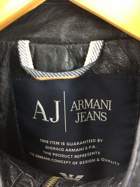 アルマーニ ジーンズ ARMANI JEANS レザージャケット シングル 