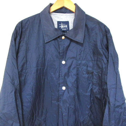 ステューシー STUSSY ナイロン ジャケット ブルゾン スナップボタン M 