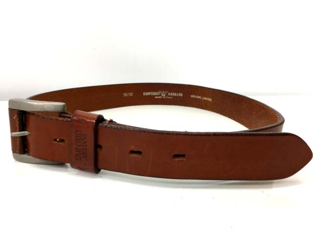 エンポリオアルマーニ Emporio Armani ベルト レザー イタリア製 80 32 ブラウン Sss5 メンズ 122 ベクトルパーク