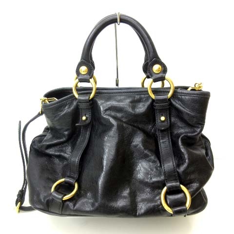 ミュウミュウ miumiu 2WAYショルダーバッグ トートバッグ RN0685 NERO 