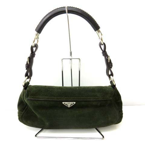 プラダ PRADA ワンショルダーバッグ ハンドバッグ スエード レザー 