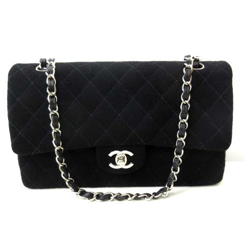 シャネル CHANEL 極美品 希少 コットンマトラッセ Wチェーンショルダー 