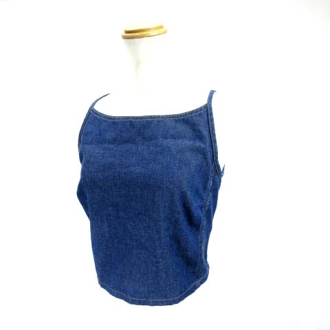 FENDI デニムキャミソール フェンディ FENDI JEANS サイドミニロゴ入りキャミソール デニム