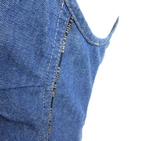 FENDI デニム　キャミソール フェンディ FENDI JEANS サイドミニロゴ入りキャミソール デニム