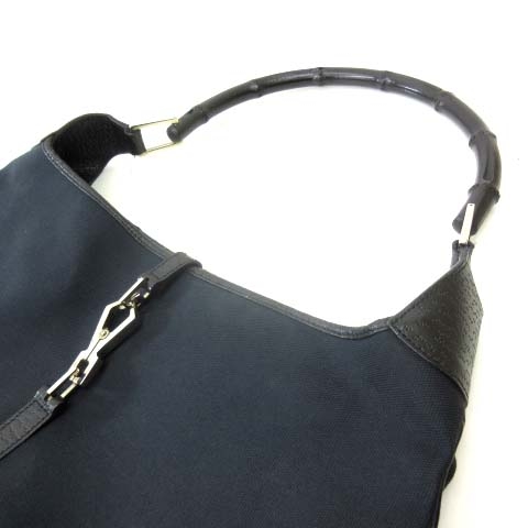 【美品】グッチ ワンショルダー バンブー レザー 黒 Vintage Gallery Rococo OLD GUCCI 世界No.1のコレクション！