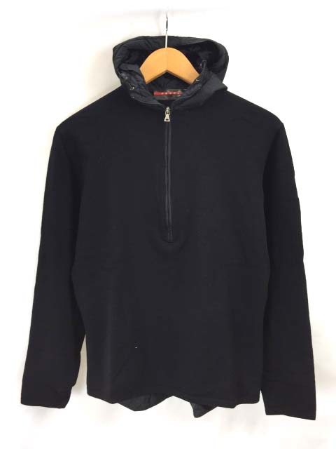 プラダスポーツ PRADA SPORT パーカー 長袖 ハーフジップ ヴァージン 