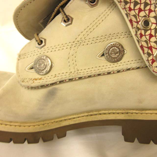 Timberland ホワイト ハイカット ワークブーツ