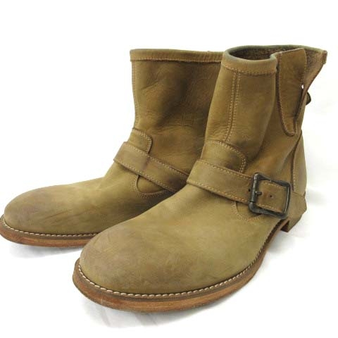 Marchercher マーシェルシェ ショート丈 ヌバックレザー エンジニアブーツ ベージュ系 42 27 0 Sss8 メンズ 122 ベクトルパーク Marchercher マーシェルシェ ショート丈 ヌバックレザー エンジニアブーツ ベージュ系 42 27 0 Sss8 メンズ 122 ベクトルパーク