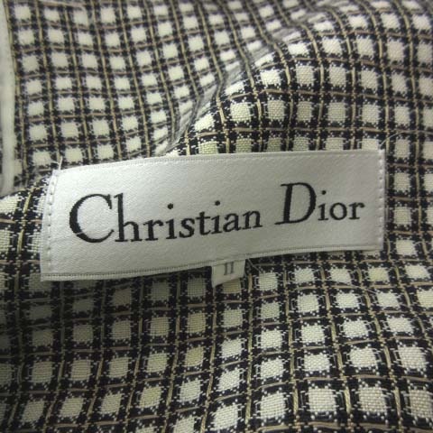 未着用　クリスチャンディオール　チェック柄　テーラードジャケット　2B B63 美品 Christian Dior クリスチャンディオール テーラード
