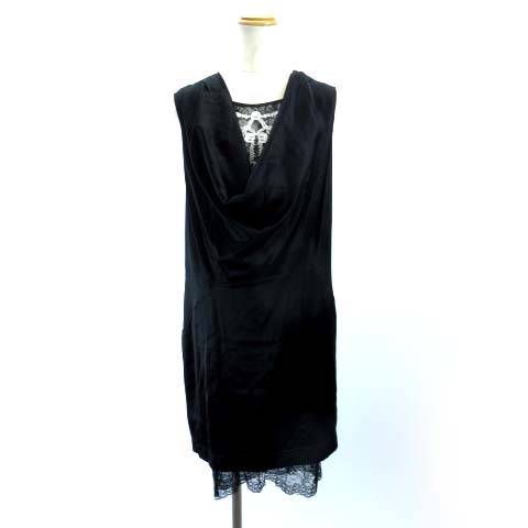 未使用品 ジバンシィ Givenchy シルクワンピース ドレス レース 黒 ブラック 40 M Ibs70 レディース 122 ベクトルパーク