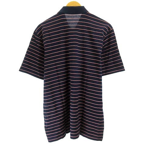 ダンヒル dunhill ポロシャツ カットソー 半袖 ボーダー ワンポイント