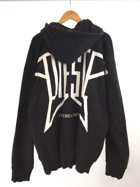 ディーゼル DIESEL パーカー スウェット ジップアップ バックプリント 