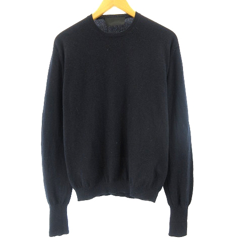 プラダ PRADA カシミヤセーター ニット 長袖 イタリア製 ネイビー 46  