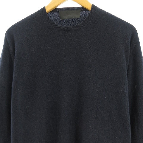 プラダ PRADA カシミヤセーター ニット 長袖 イタリア製 ネイビー 46 