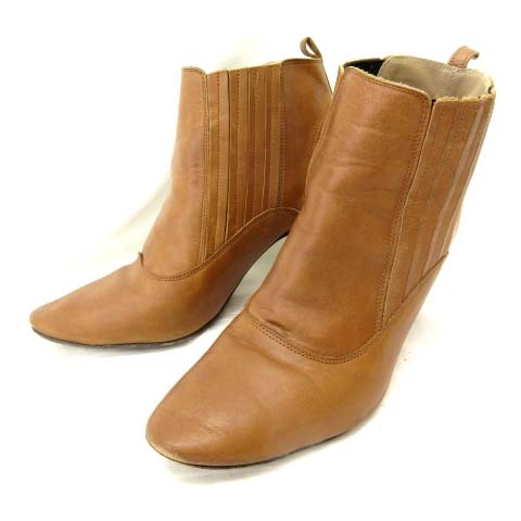 BENESU ベネシュ ショートブーツキャメル ブラウン サイドジップ23.5㎝ キャメルブラウン ショートブーツ BENESU ベネシュ ショートブーツ