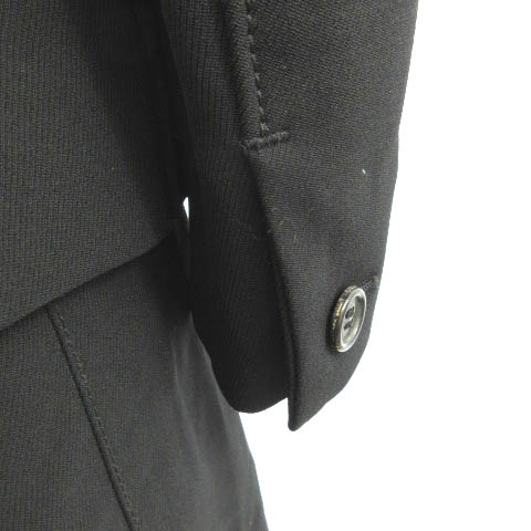 プラダ PRADA セットアップ スカートスーツ ロゴバックル金具 黒
