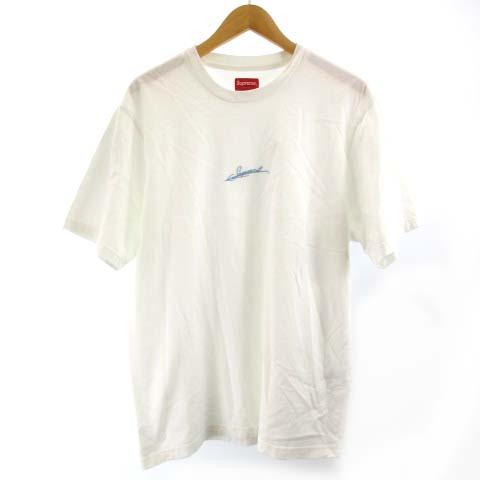 シュプリーム Supreme ss ブランドロゴ刺繍tシャツ 半袖 クルーネック M 白 ホワイト メンズ 122 ベクトルパーク