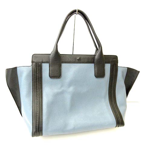 Chloe アリソン ハンドバッグ トートバッグ レザー ブルー ブラック