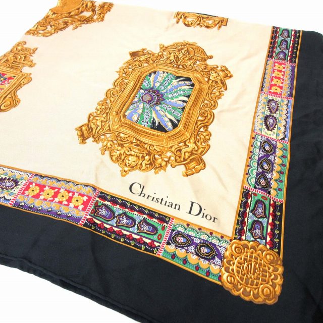 クリスチャンディオール スカーフ シルク 65×66
