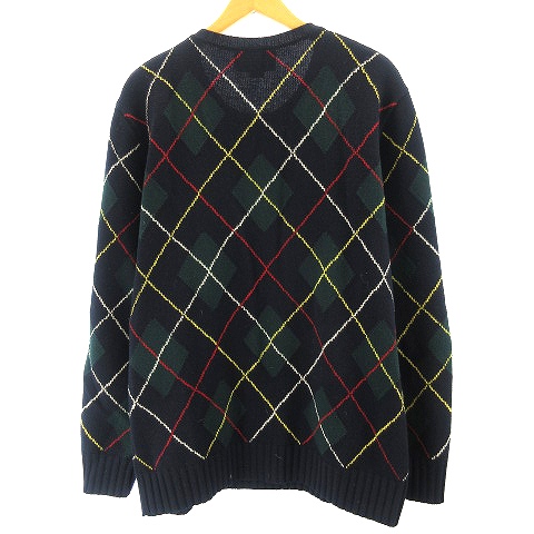 グッチ GUCCI 18SS アップリケ付アーガイルチェック柄 セーター ウール 