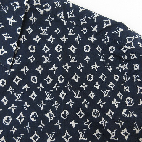 ルイヴィトン LOUIS VUITTON 美品 モノグラム柄シャツ 長袖 REGULAR 