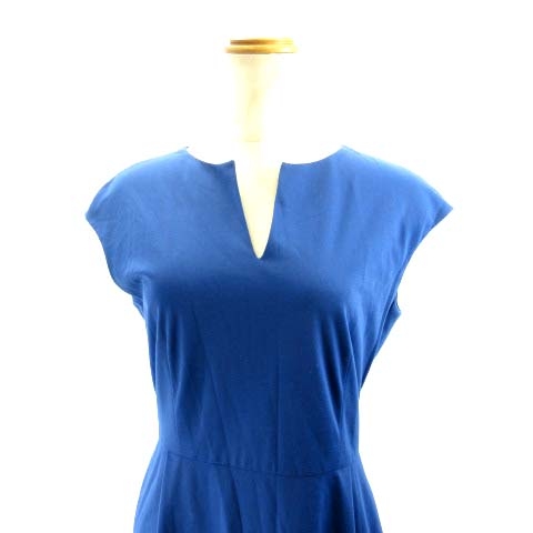 ユナイテッドアローズ United Arrows ワンピース Vカット ひざ丈 半袖 ブルー 38 M Ibo3 レディース 122 ベクトルパーク