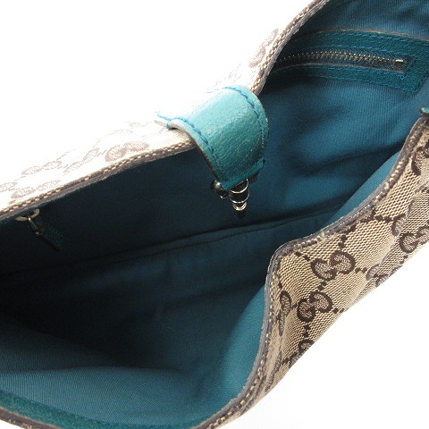 グッチ GG キャンバス ジャッキー ショルダー 水色 グッチ ワン