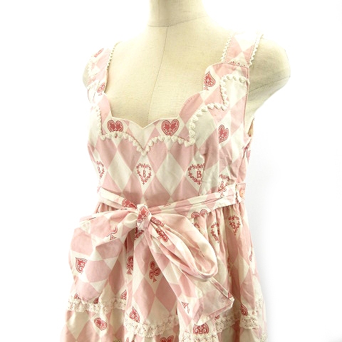 ベイビーザスターズシャインブライト Baby The Stars Shine Bright 不思議の国のアリス トランプ柄 ワンピース ドレス ノースリーブ ガーリー 可愛い ゴスロリ ピンク レディース 122 ベクトルパーク