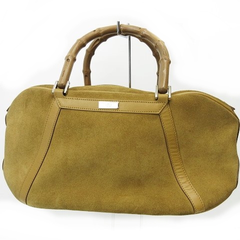 グッチ GUCCI ハンドバッグ バンブー スエード ビジネス バッグ