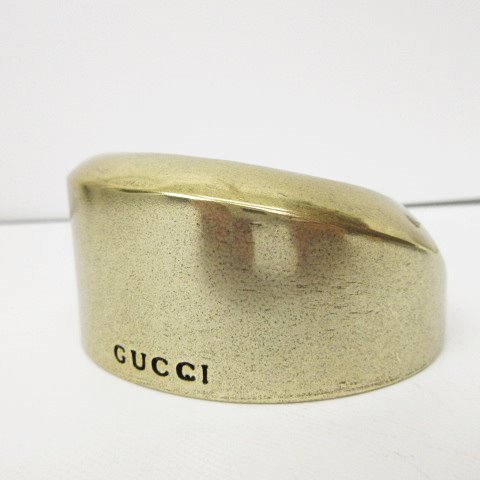 グッチ Gucci バングル ブレスレット 重厚感 ブランド Mサイズ V刻印 ゴールド メンズ 122 ベクトルパーク