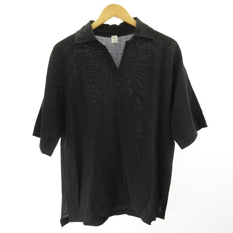 キャプテン サンシャイン Kaptain Sunshine 19ss Skipper Shirt ワイドシルエット スキッパー シャツ 和紙 36 黒 ブラック Ks9scs09 メンズ 122 ベクトルパーク