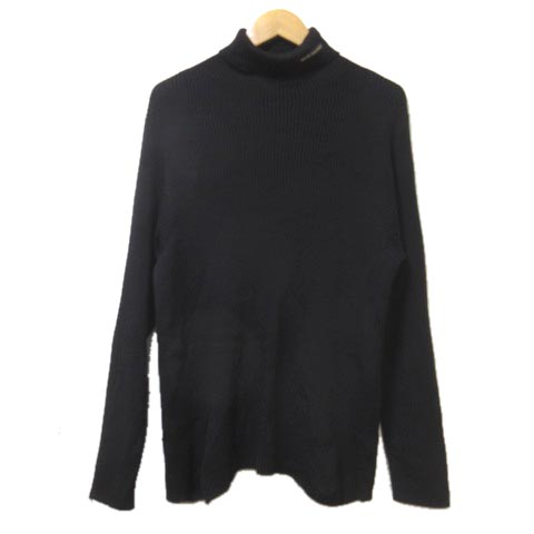バーバリーゴルフ Burberry Golf 長袖 ニット リブ セーター タートルネック 黒 ブラック ウール Ll 大きいサイズ ロゴワンポイント スポーツウェア X レディース 122 ベクトルパーク