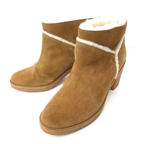 アグ UGG 美品 KASEN ケーセン ショートブーツ シープスキンブーツ 1018644 ベージュ USA 7 24cm RRR レディース